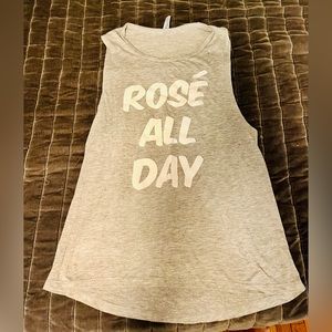 Light grey rosé all day tank